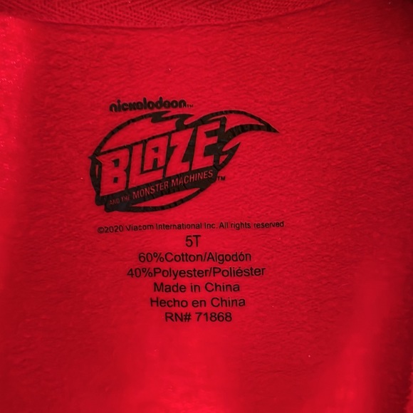 Nickelodeon Blaze Monster Machines hoodie jacket. - Picture 2 of 4